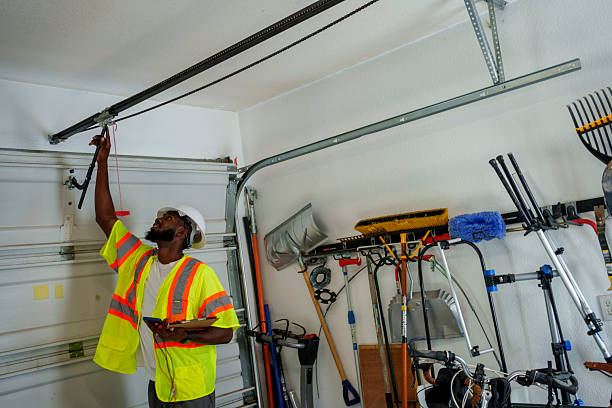 Professional Garage Door technician working in South Barrington, IL